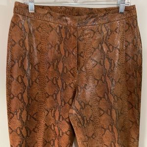 Vintage 90’s INC Leather Snake Print High Waisted Trouser Pants Size 10